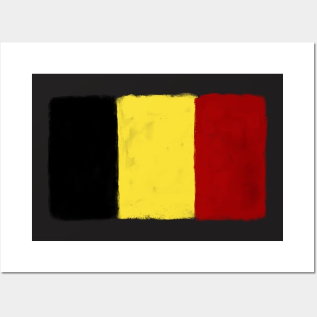 Belgium Grunge Flag Wall Art by shamila